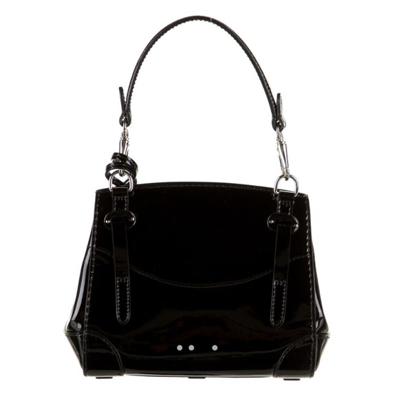 ***SOLD*** Ralph Lauren Ricky 18 Patent Leather Handle Handbag - Picture 4 of 7